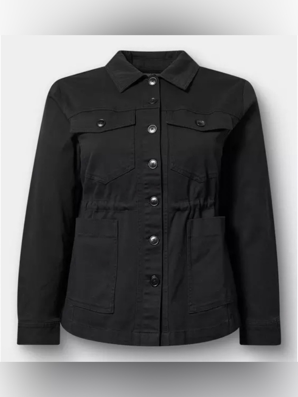 TORRID: Twill Anorak Button-Up Trucker Jacket (ptp approx 25in) Size Torrid 3